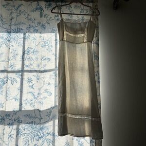 Reformation white linen dress size 2